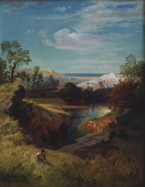 Achenbach, Andreas: Italienischer Bergsee, 1844