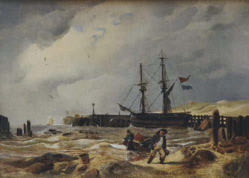 Achenbach, Andreas: Küstenlandschaft mit Fischern, 1839