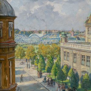 Deutscher Künstler: Blick auf die Münchner Theresienwiese, um 1910