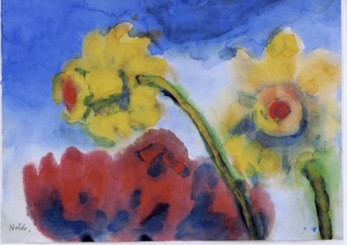 Nolde, Emil: Rote Blüten und gelbe Narzissen