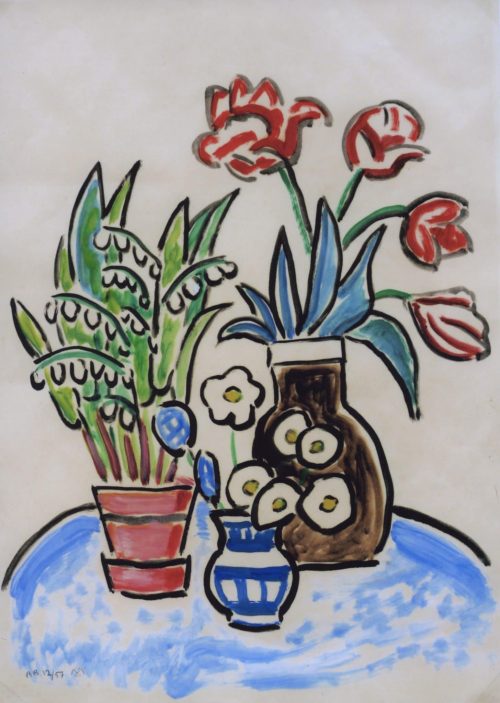 Münter, Gabriele: Stillleben mit Tulpen, 1957
