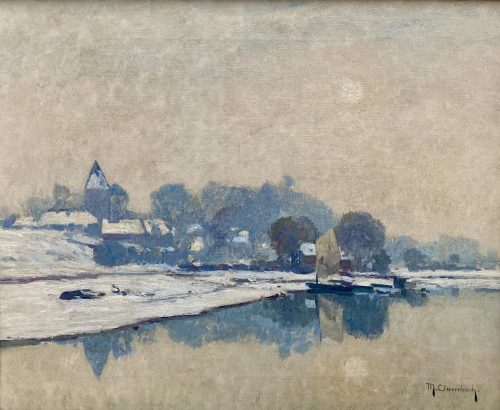Max Clarenbach: Sonniger Wintertag bei Wittlaer
