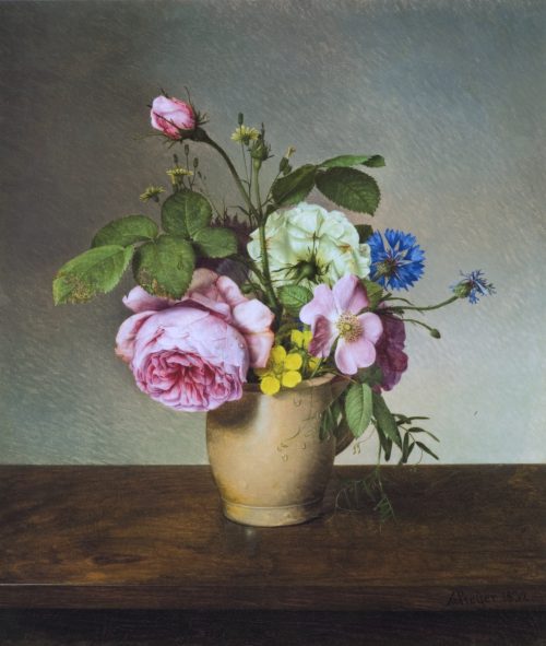Preyer, Johann Wilhelm: Sommerstrauß in Tonvase, 1832
