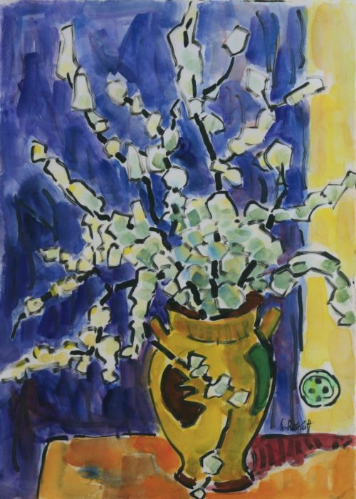Schmidt-Rottluff, Karl: Blühende Schwarzdornzweige, 1959