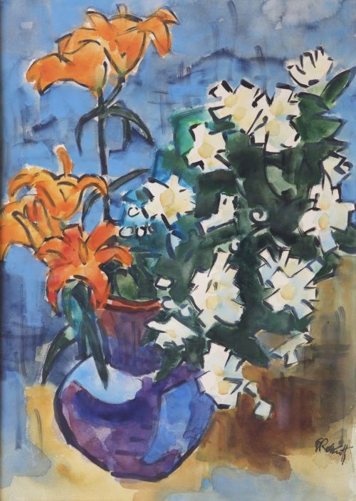 Schmidt-Rottluff, Karl: Feuerlilien und Jasmin, 1961