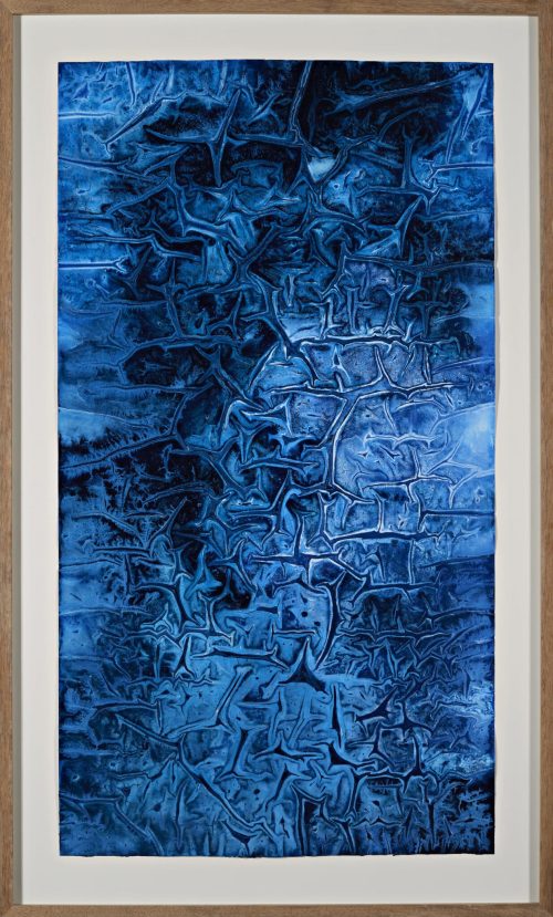 Michael Stich Lightning Series No 1 (New York) 2023, Acryl auf Papier, 177 x 97 cm