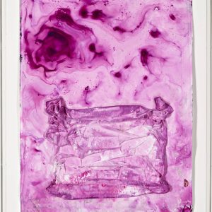 Michael Stich Pink present 2023, Acryl auf Papier auf Folie, 64 x 49 cm