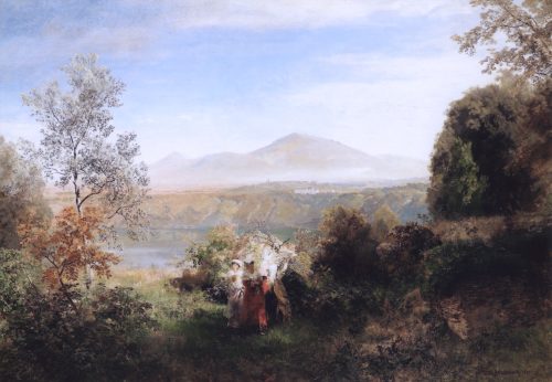 Achenbach, Oswald: Blick auf den Nemisee, 1879