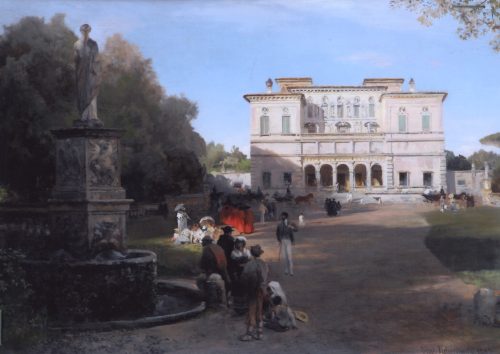 Achenbach, Oswald: Im Park der Villa Borghese, 1883