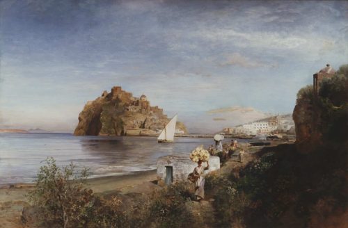 Achenbach, Oswald: Ischia. Castello Aragonese, 1880