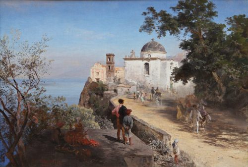 Achenbach, Oswald: Steilküste bei Sorrent, 1877