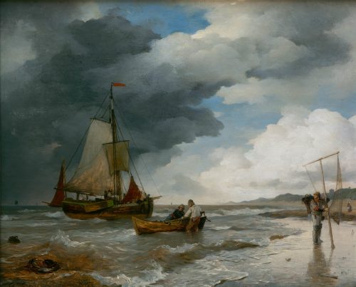 Achenbach, Andreas: Fischer am Strand, 1895