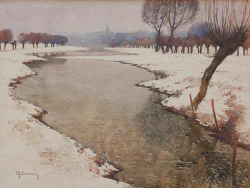 Max Clarenbach: Schnee am Niederrhein