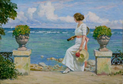 Paul Fischer: Auf dem Weg zum Tennis, 1914