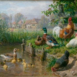 Carl Jutz: Hühner und Enten, 1907