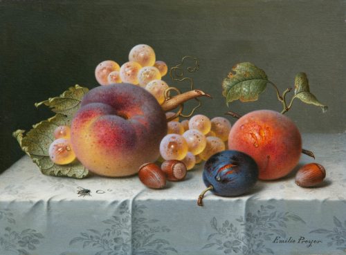 Emilie Preyer: Stillleben mit Weintrauben