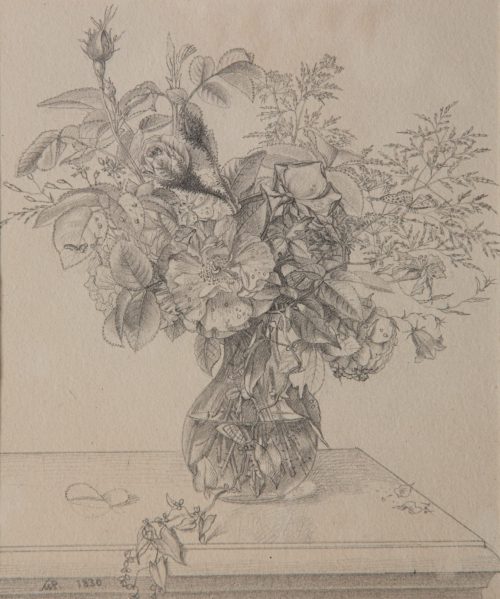 Preyer, Johann Wilhelm: Blumenstrauß in Glasvase