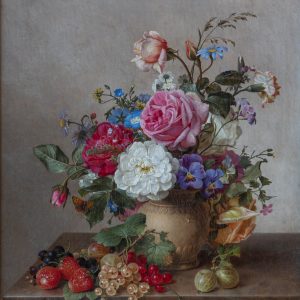 Emilie Preyer: Stillleben mit Blumen im Krug, 1868