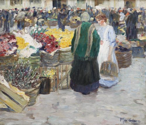 Max Stern: Blumenmarkt an der Rochuskirche